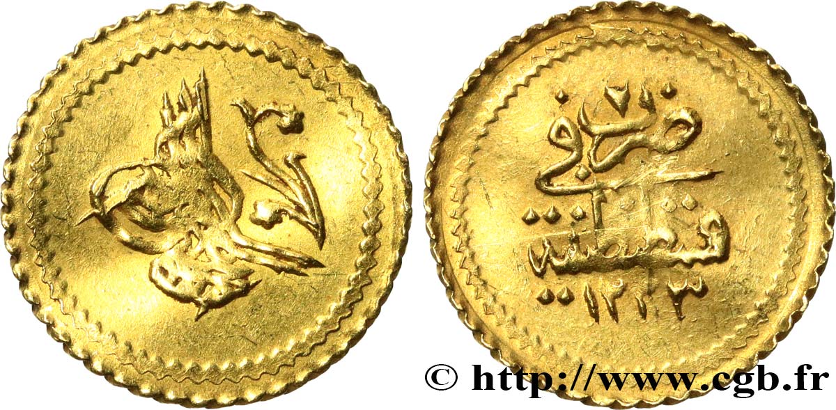 TURQUIE 1/4 Zeri Mhabub Mahmud II AH 1223 an 2 (1809) Constantinople SUP 