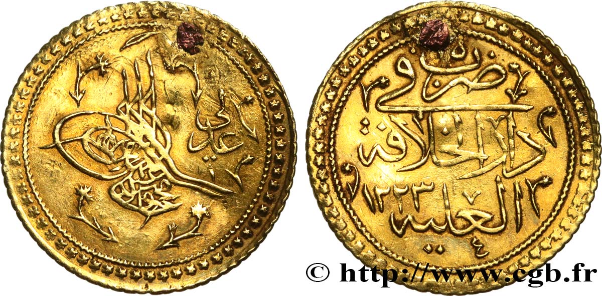 TURQUIE 1 Surre Altin Mahmud II AH 1223 an 15 (1822) Constantinople TB+ 