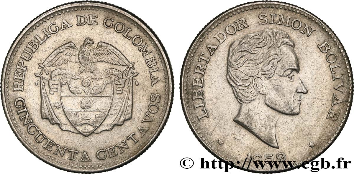 COLOMBIA 50 Centavos 1959  EBC/SC 