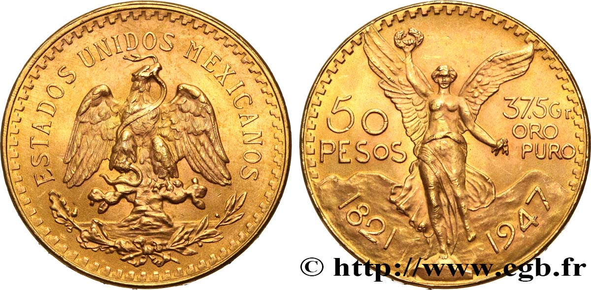 MESSICO 50 Pesos or 1947 Mexico MS 