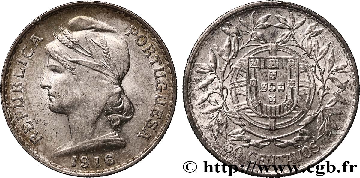PORTUGAL 50 Centavos 1916  SUP 