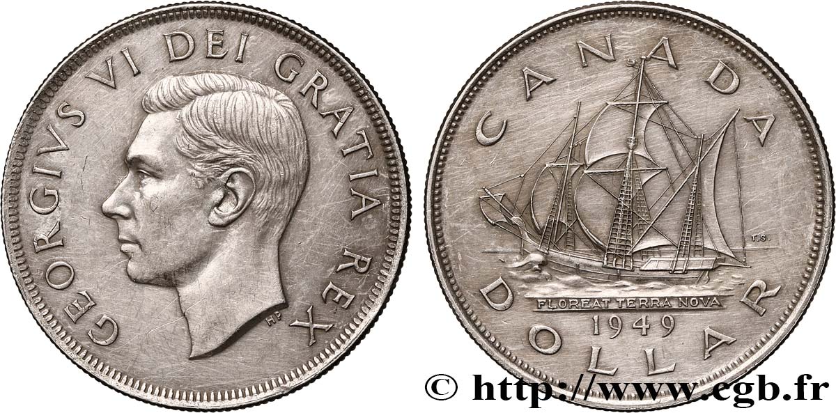 KANADA 1 Dollar Georges VI “Matthew” 1949  fVZ/VZ 
