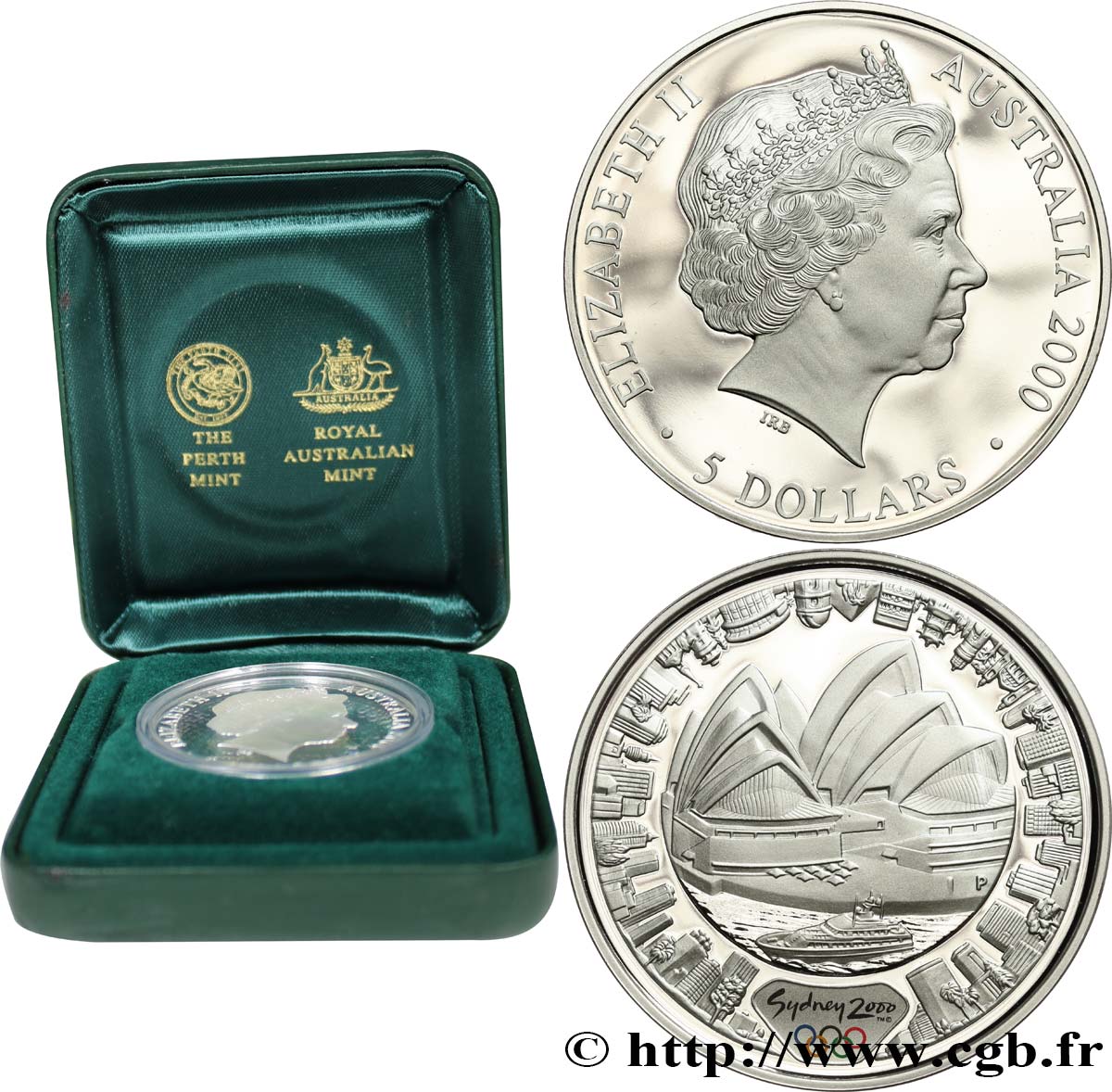 AUSTRALIA 5 Dollars Proof Jeux Olympiques de Sydney 2000 2000 Perth FDC 