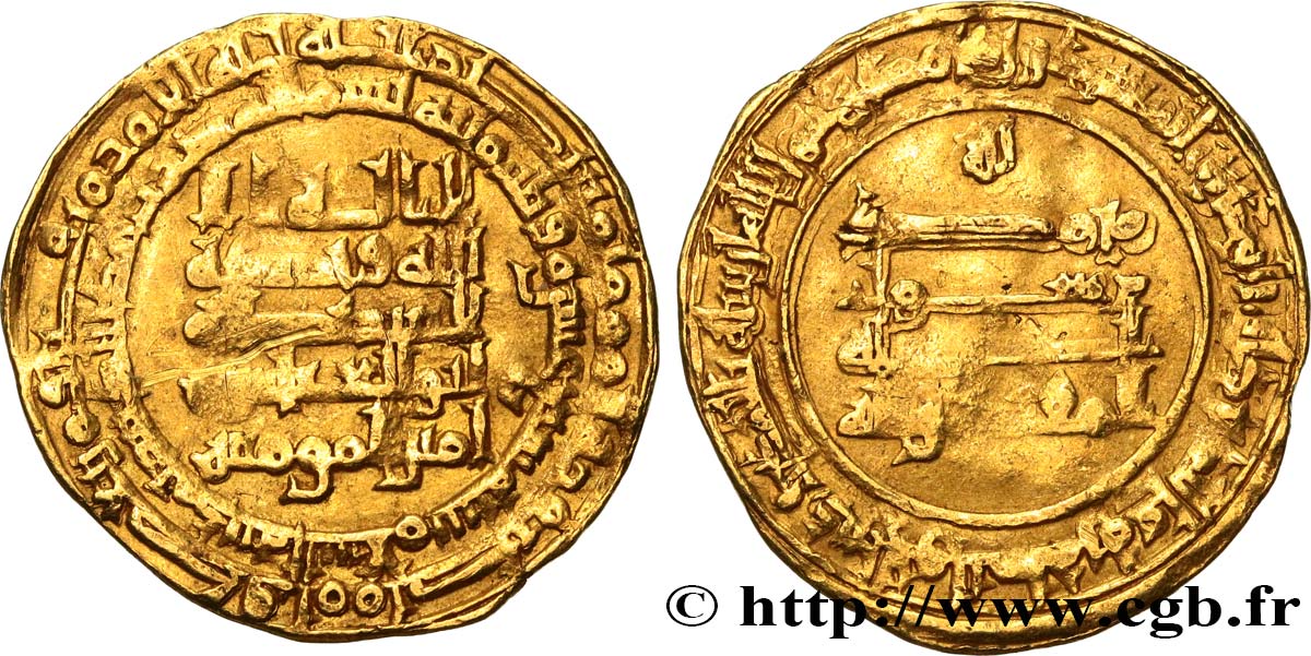 ABBASSIDES - AL-MUQTADIR Dinar d’or 908-932 Madinat Al-Salam SS 