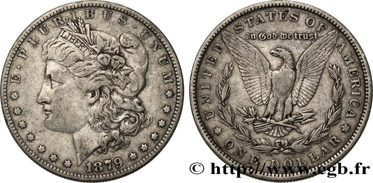 ÉTATS-UNIS D AMÉRIQUE 1 Dollar type Morgan 1879 Philadelphie TTB 