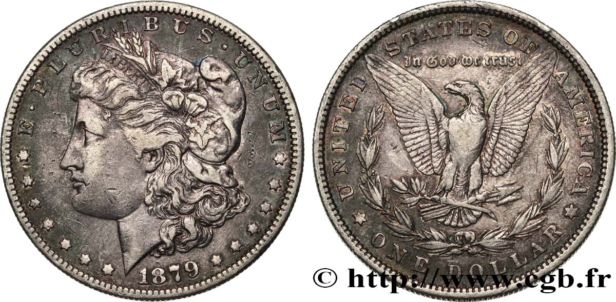 ÉTATS-UNIS D AMÉRIQUE 1 Dollar type Morgan 1879 Philadelphie TTB 