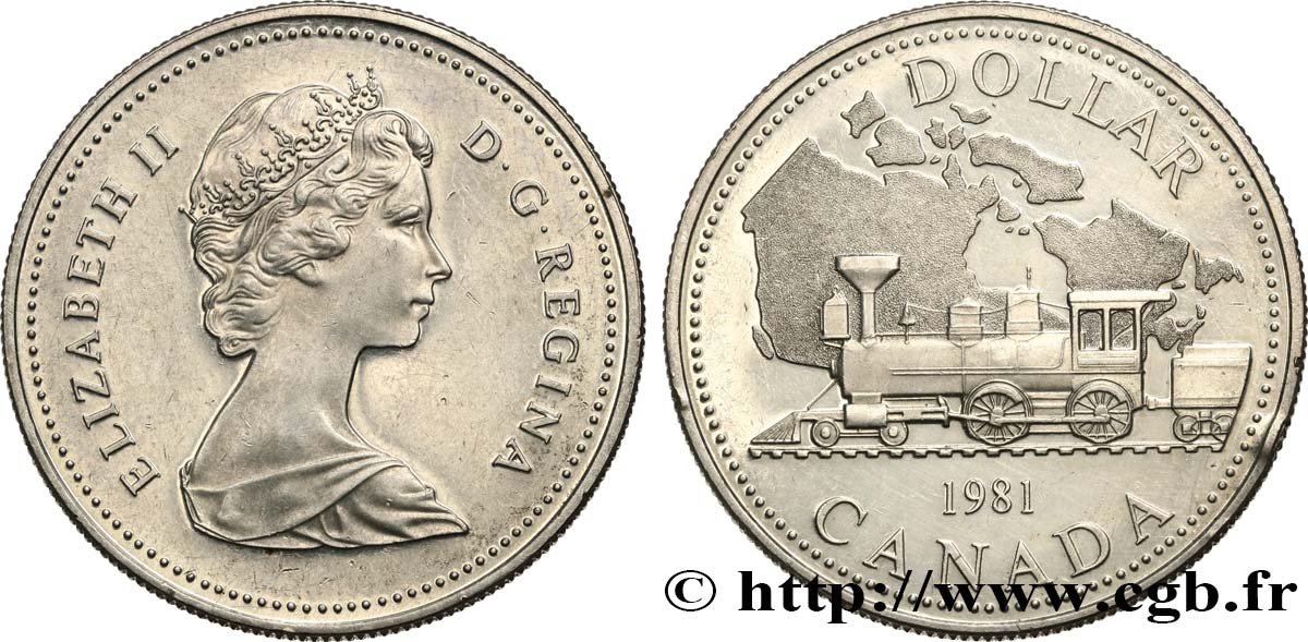 KANADA 1 Dollar Proof Transcontinental 1981  fST 