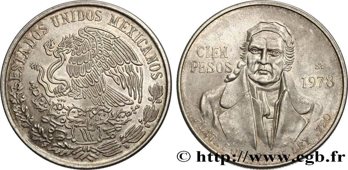 MEXIKO 100 Pesos 1978 Mexico VZ 
