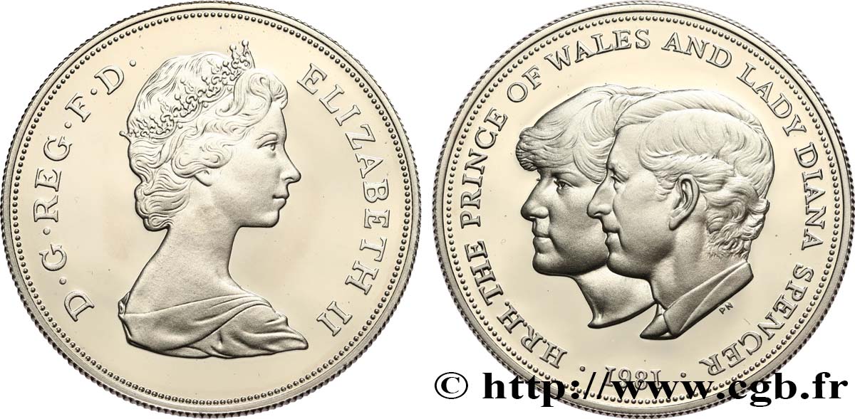 UNITED KINGDOM 25 New Pence (Crown) Proof mariage du Prince de Galles et de Lady Diana Spencer 1981  MS 
