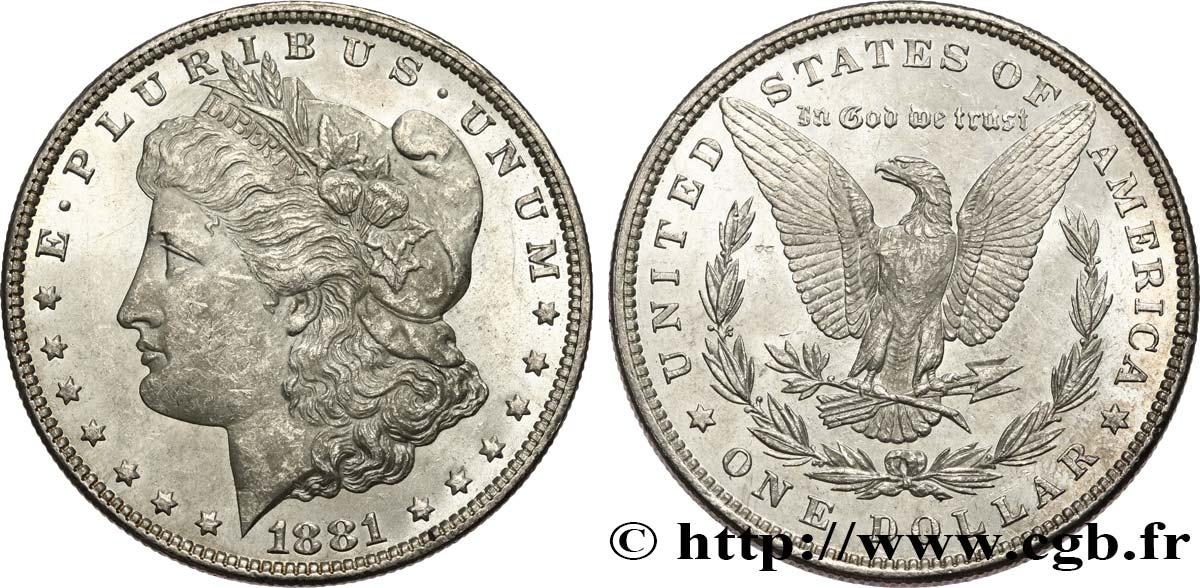 ÉTATS-UNIS D AMÉRIQUE 1 Dollar Morgan 1881 Philadelphie SPL 