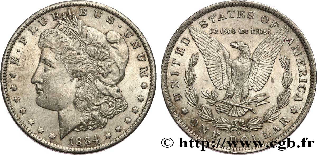 ÉTATS-UNIS D AMÉRIQUE 1 Dollar Morgan 1884 Nouvelle-Orléans TTB+ 