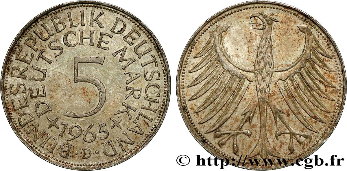 ALLEMAGNE 5 Mark 1965 Munich - D SUP 
