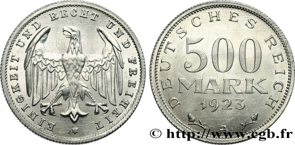 ALLEMAGNE 500 Mark aigle 1923 Berlin SPL 