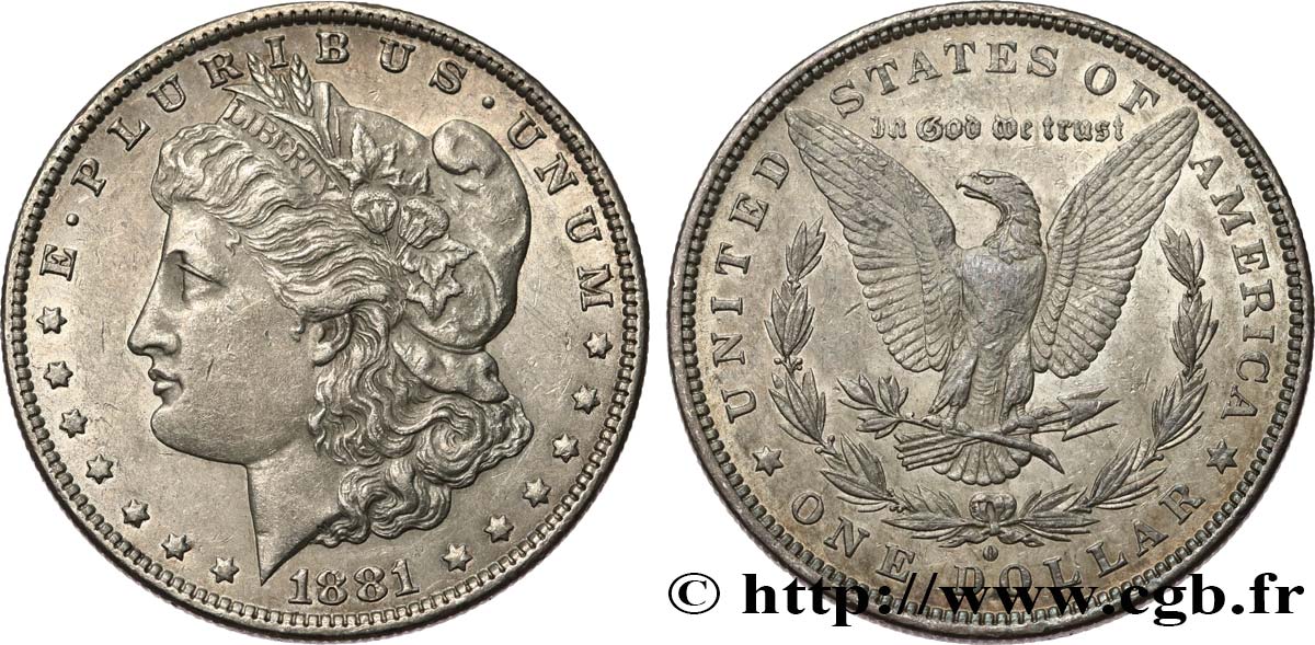STATI UNITI D AMERICA 1 Dollar Morgan 1881 Nouvelle-Orléans q.SPL/SPL 