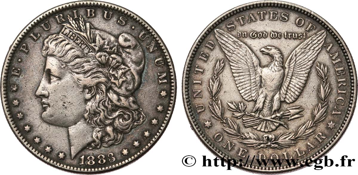 ÉTATS-UNIS D AMÉRIQUE 1 Dollar type Morgan 1883 Philadelphie TTB 