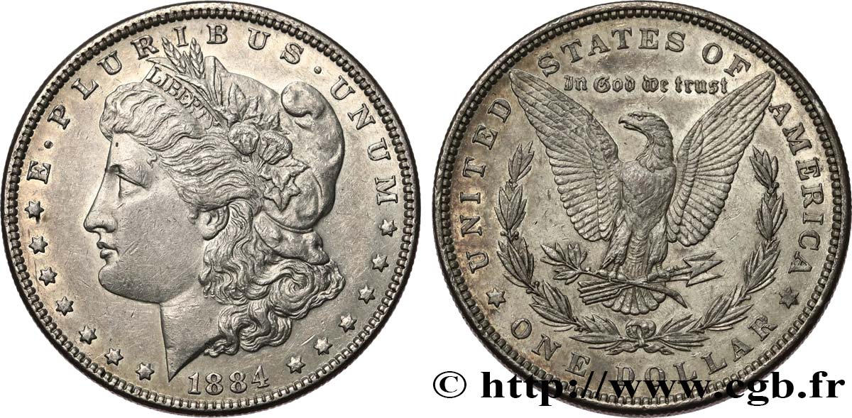 ESTADOS UNIDOS DE AMÉRICA 1 Dollar Morgan 1884 Philadelphie MBC+ 