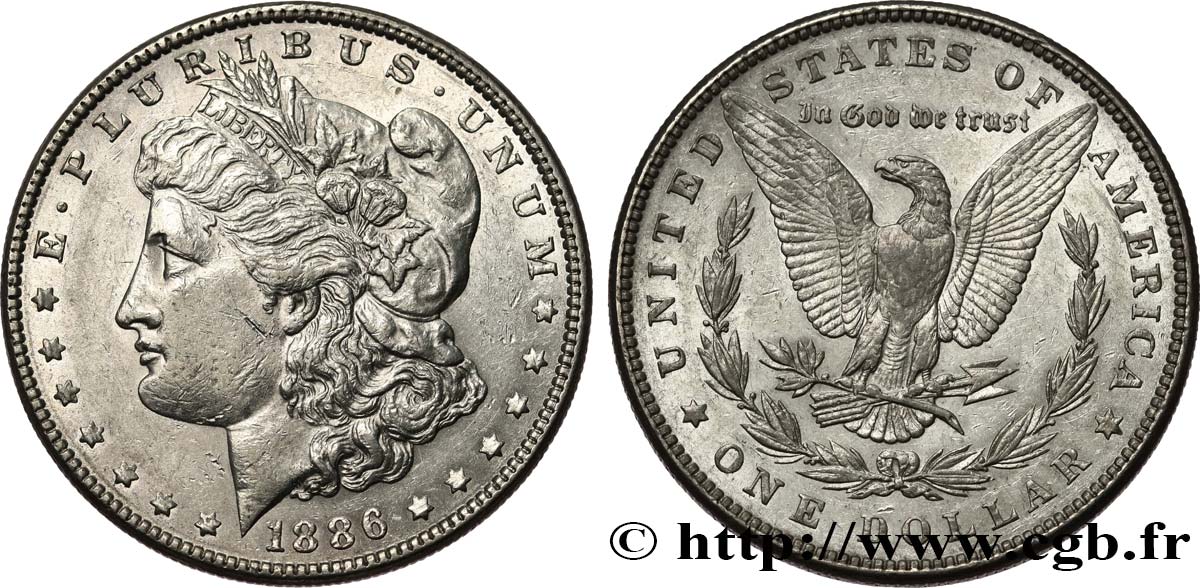 VEREINIGTE STAATEN VON AMERIKA 1 Dollar type Morgan 1886 Philadelphie fVZ 