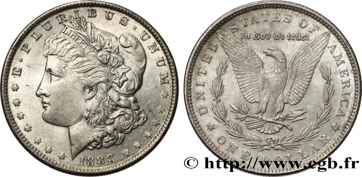 UNITED STATES OF AMERICA 1 Dollar Morgan 1888 Philadelphie AU 