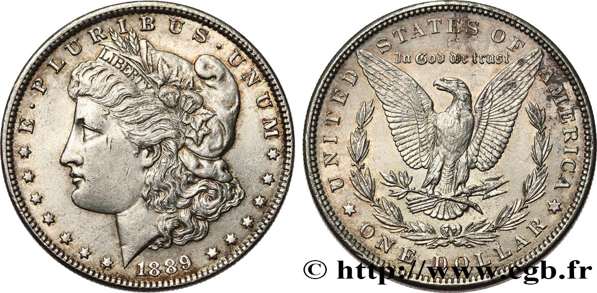 ÉTATS-UNIS D AMÉRIQUE 1 Dollar Morgan 1889 Philadelphie VZ/fST 