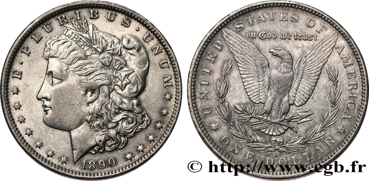 ÉTATS-UNIS D AMÉRIQUE 1 Dollar Morgan 1890 Nouvelle-Orléans TTB 