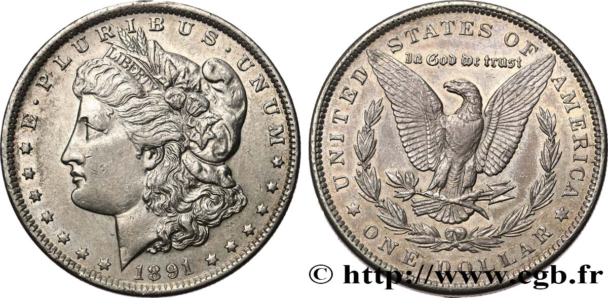 ESTADOS UNIDOS DE AMÉRICA 1 Dollar type Morgan 1891 Philadelphie MBC 