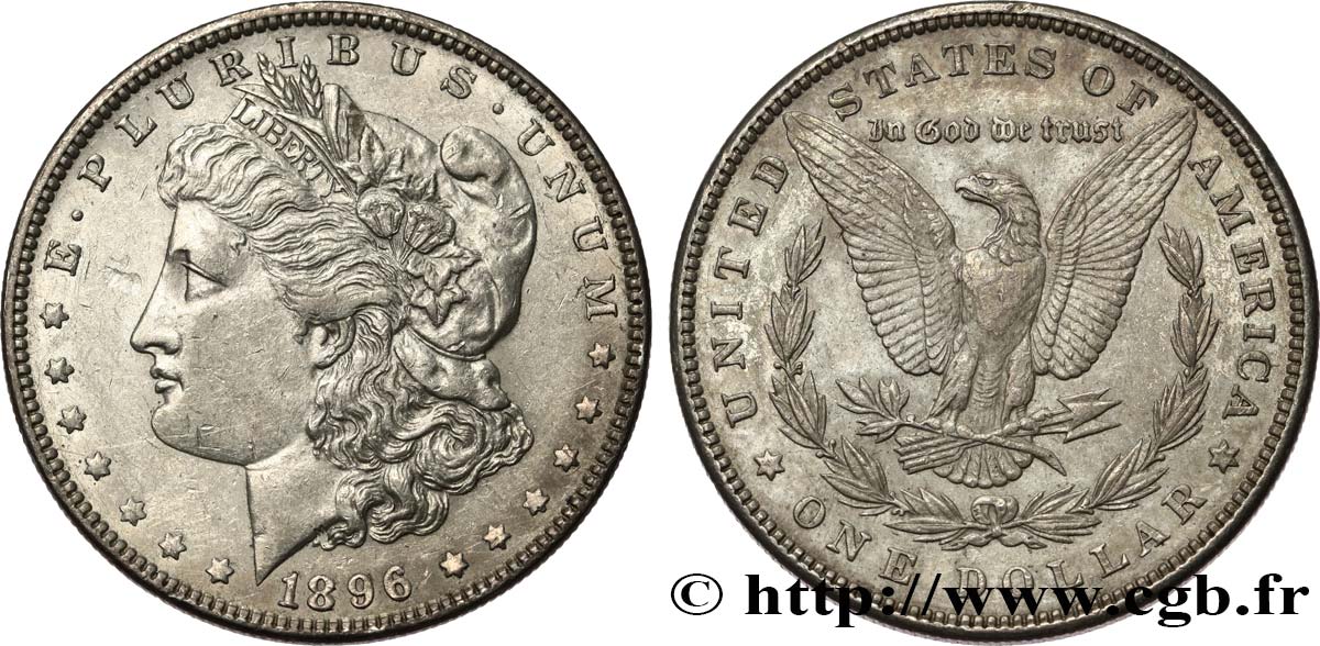 ESTADOS UNIDOS DE AMÉRICA 1 Dollar Morgan 1896 Philadelphie MBC+ 