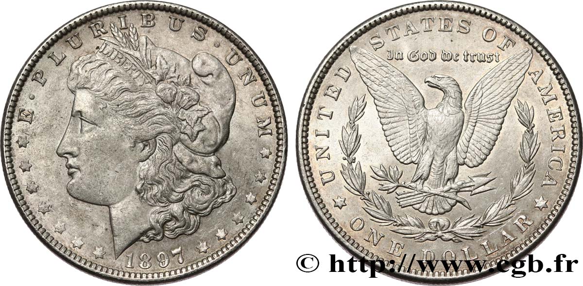 ÉTATS-UNIS D AMÉRIQUE 1 Dollar Morgan 1897 Philadelphie TTB+ 
