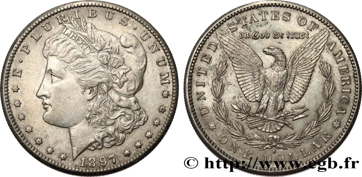 UNITED STATES OF AMERICA 1 Dollar type Morgan 1897 San Francisco AU 