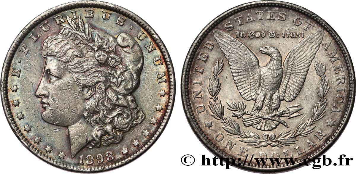 VEREINIGTE STAATEN VON AMERIKA 1 Dollar type Morgan 1898 Philadelphie SS/VZ 