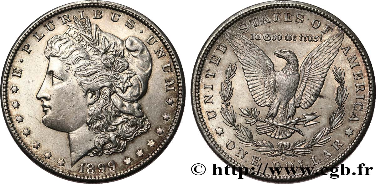 ESTADOS UNIDOS DE AMÉRICA 1 Dollar Morgan 1899 Nouvelle-Orléans - O EBC 