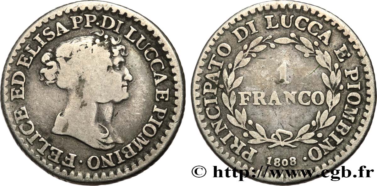 ITALIA - LUCCA Y PIOMBINO 1 Franco 1808 Florence BC 