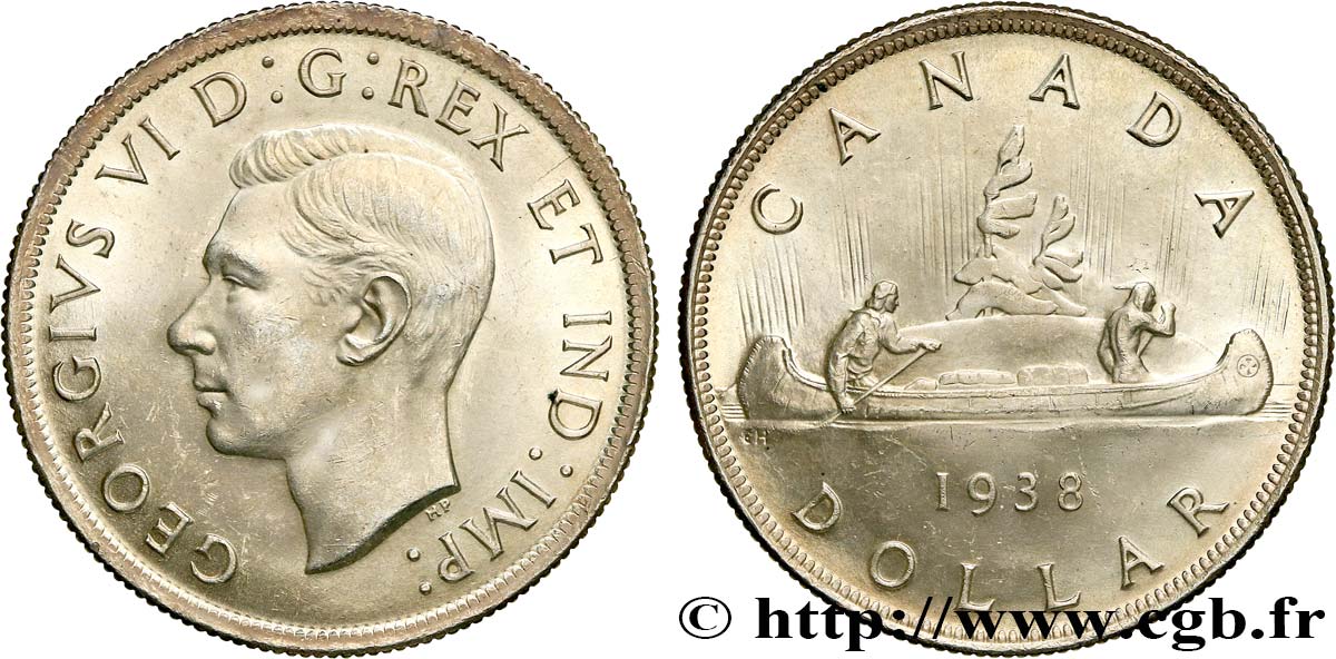 CANADA 1 Dollar Georges VI 1938  AU 