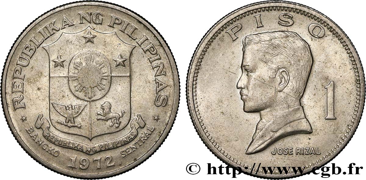 PHILIPPINES 1 Piso Jos Rizal 1972 Fwo 643691 Monde
