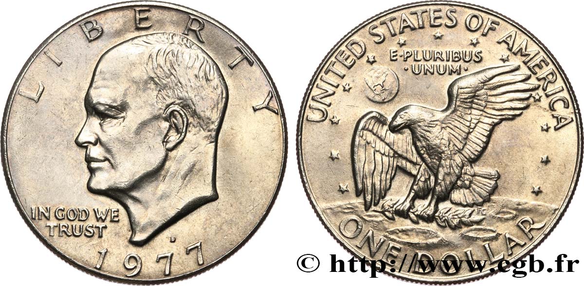 STATI UNITI D AMERICA 1 Dollar Eisenhower 1977 Denver q.SPL 
