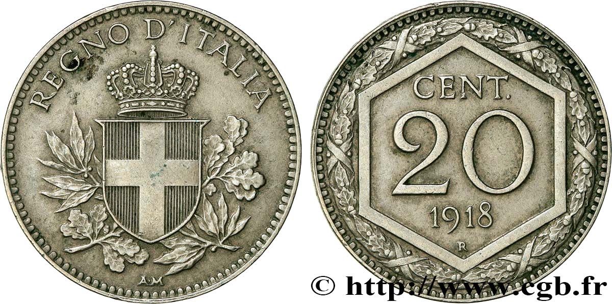 ITALIE 20 Centesimi 1918 Rome TTB 