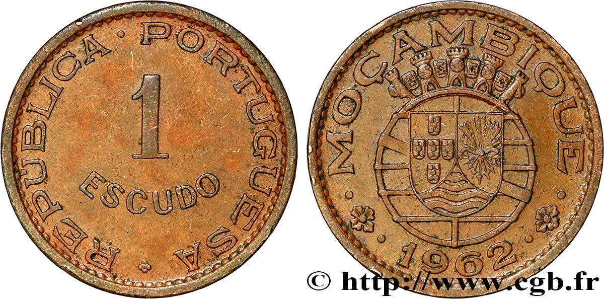 MOZAMBIQUE 1 Escudo colonie portugaise du Mozambique 1962  EBC 