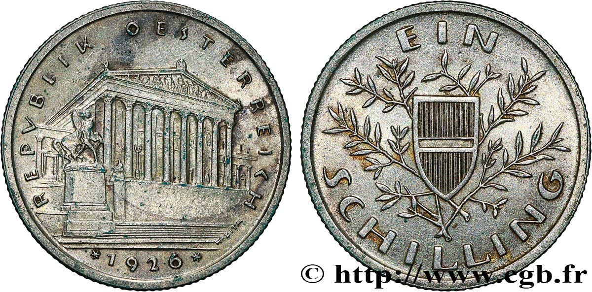 AUSTRIA 1 Schilling parlement de Vienne 1926  SPL 