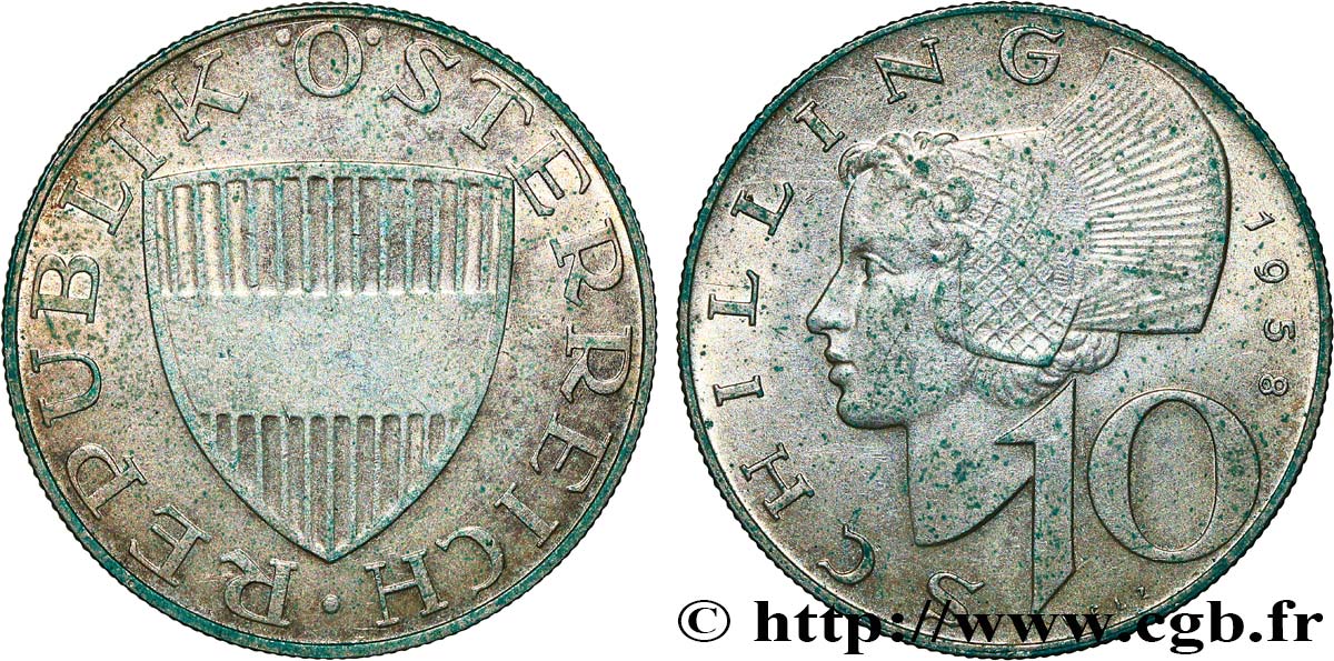 AUSTRIA 10 Schilling 1958  AU 