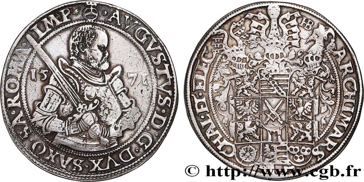 GERMANY - SAXONY - JEAN-GEORGES I Thaler 1571 Dresde BB 