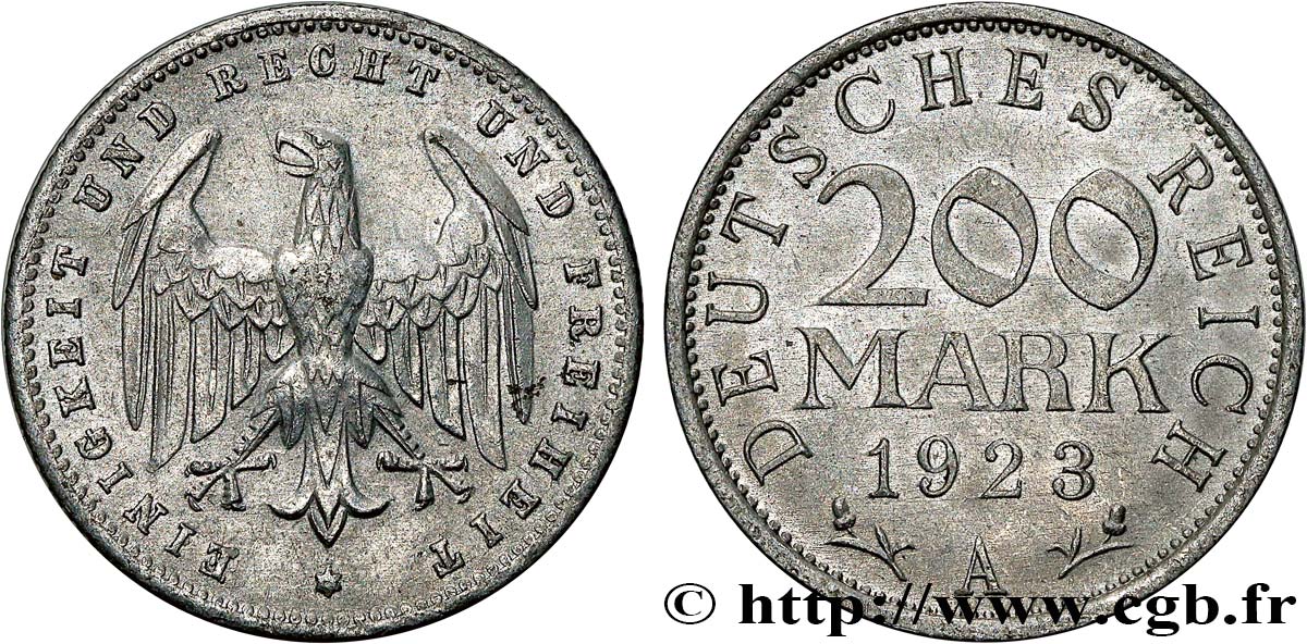 ALLEMAGNE 200 Mark aigle 1923 Berlin - A TTB+ 