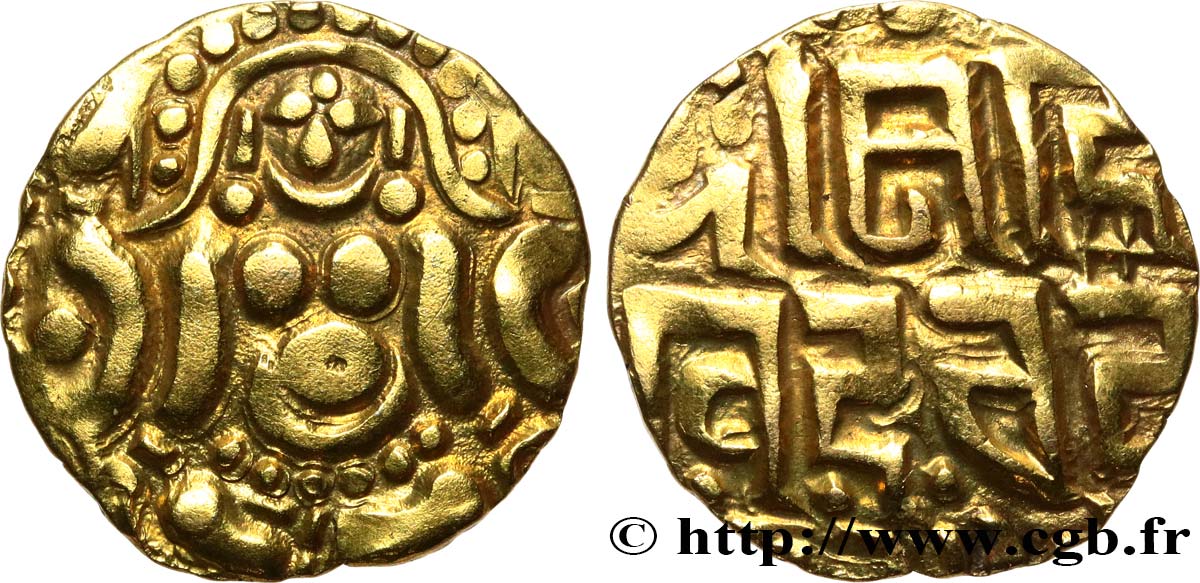 INDIA -SULTANATE OF DEHLI - MOHAMMAD I BIN SAM Dinar c. 1209-1214 Dehli AU 