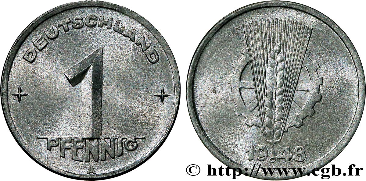 ALLEMAGNE DE L EST 1 Pfennig 1948 Berlin SPL 
