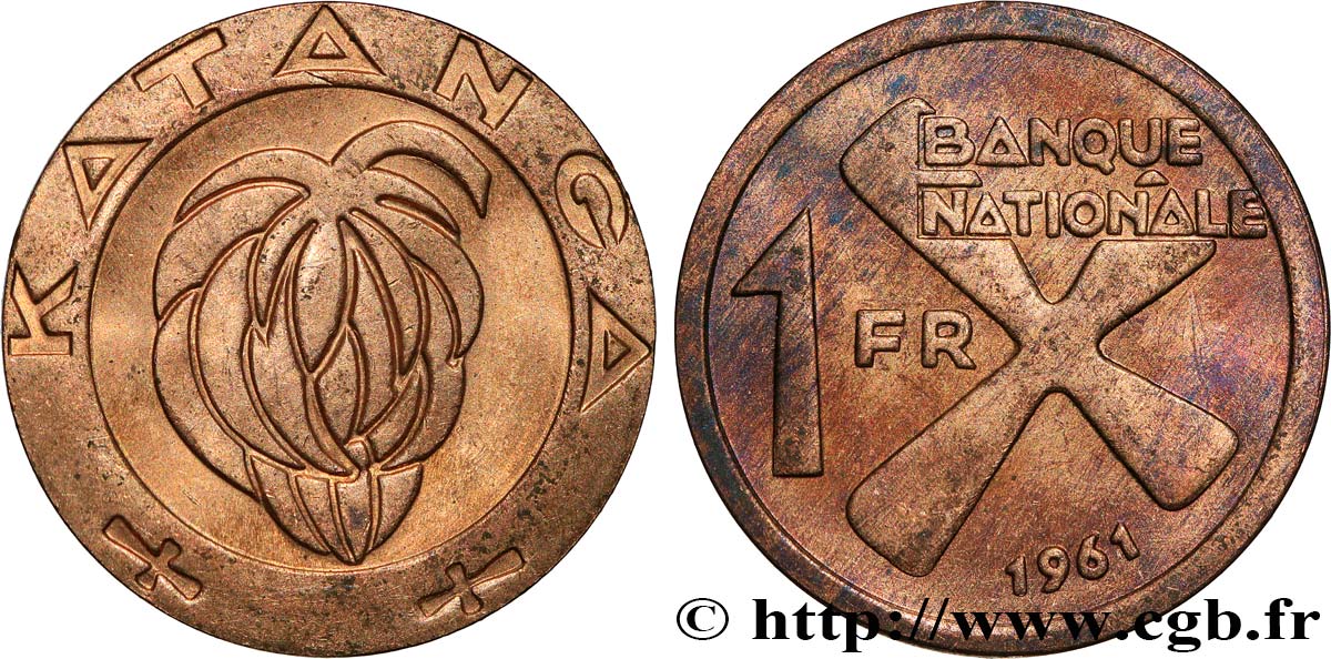 KATANGA 1 Franc 1961  fST 