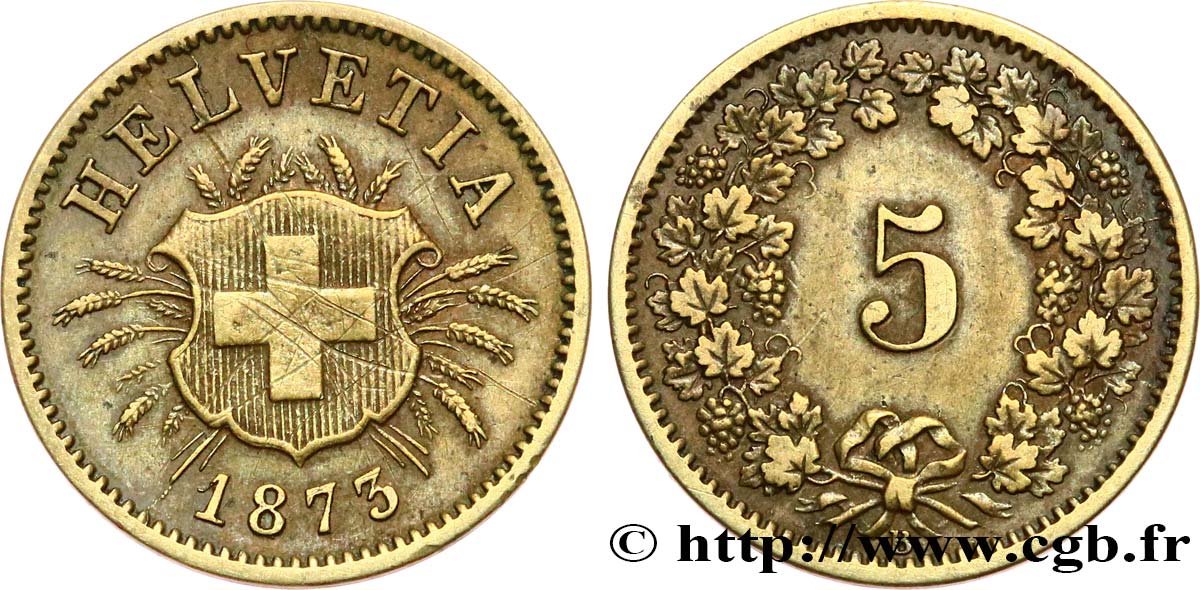 SVIZZERA  5 Centimes (Rappen) 1850 Strasbourg - BB MB 