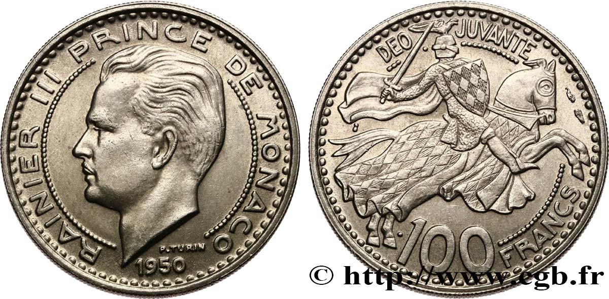 MONACO 100 Francs Rainier III 1950 Paris fwo_659029 World coins