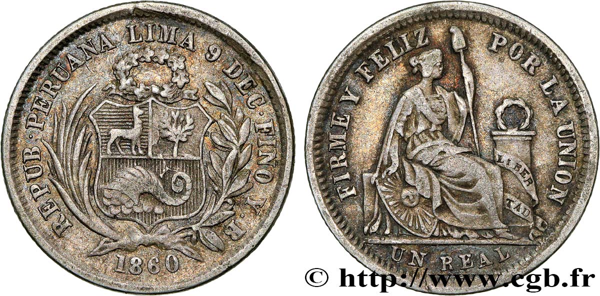 PERú 1 Real 1860 Lima MBC 