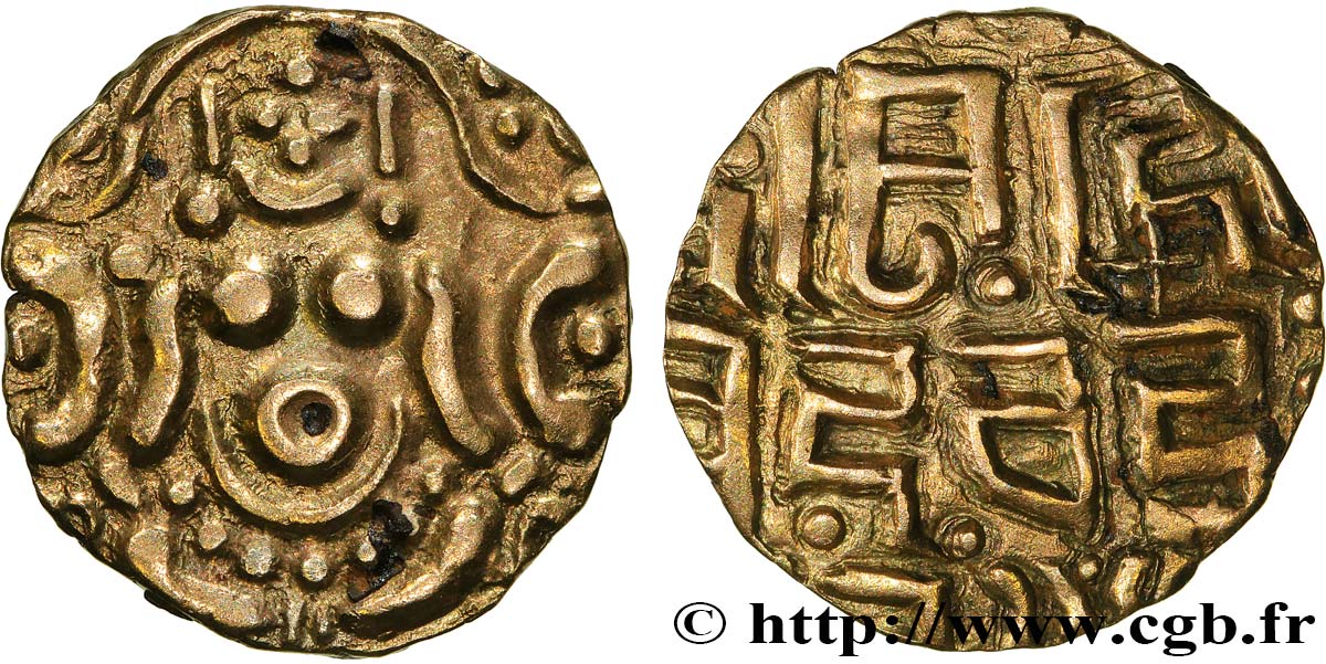 INDIA  - GAHADAVALAS OF KANNAUJ AND KASHI 1 Dinar Or Govinda Chandra N.D. Kannauf AU 