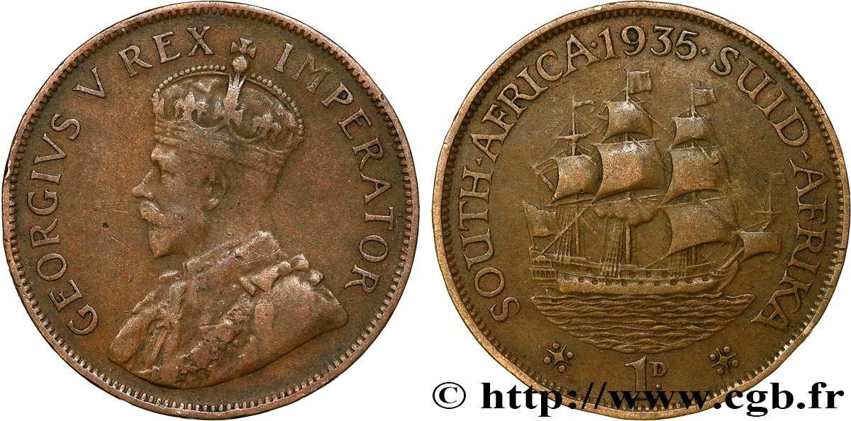 SüDAFRIKA 1 Penny Georges V 1935  SS 