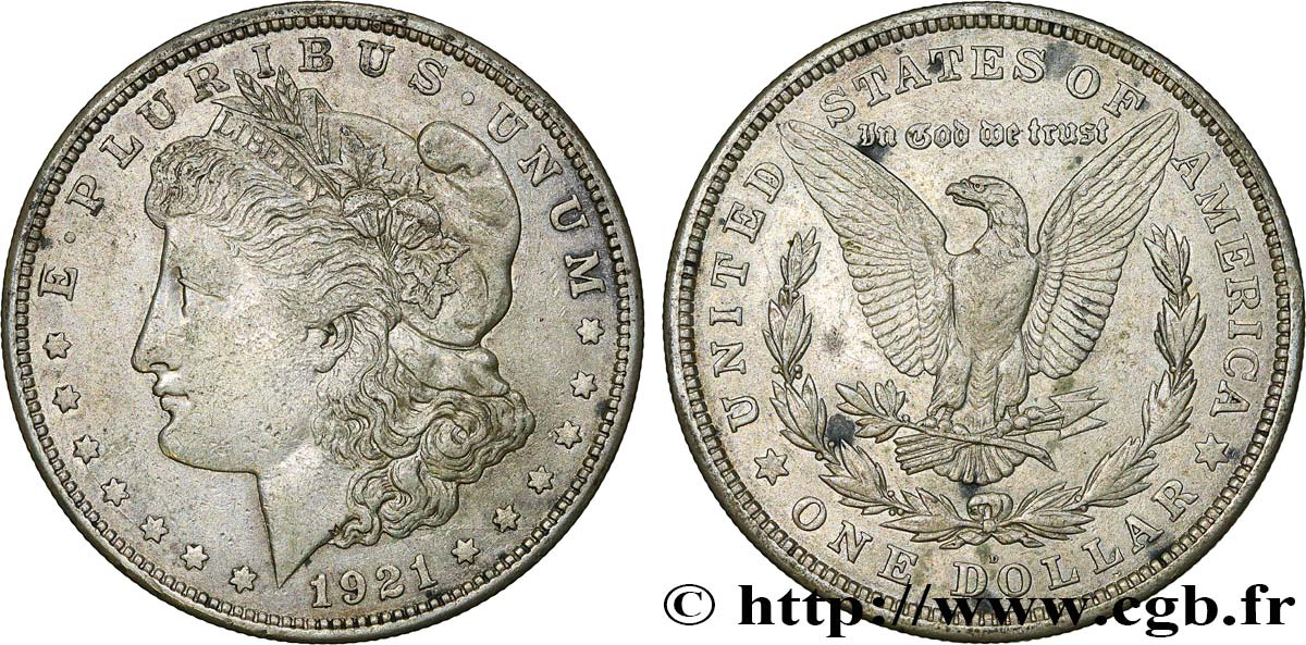ÉTATS-UNIS D&nbsp;AMÉRIQUE 1 Dollar Morgan 1921 Denver TTB 