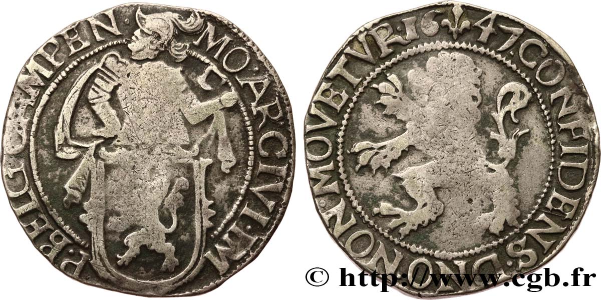 PROVINCES-UNIES - CAMPEN Daldre au lion 1647 Campen VF 